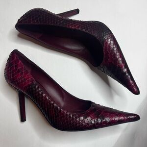‼️‼️ SALE Gianmarco Lorenzi Burgundy Python Heels